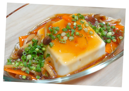 魚のきのこあんかけ 豆腐のきのこあんかけ など